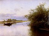 Famous River Paintings - Fisherman And Washerwomen By The River